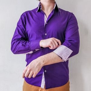Tall-Collar Men's Button Down
